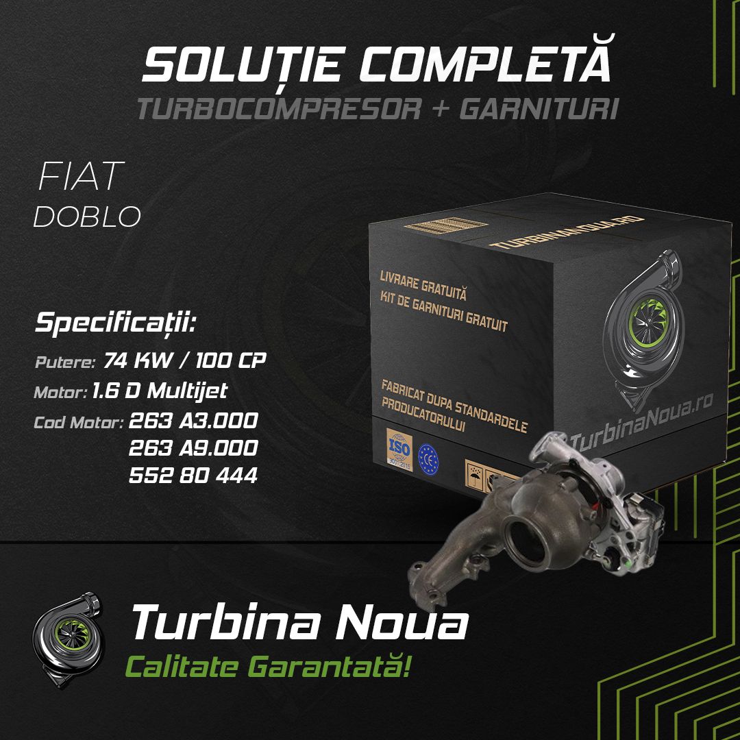Turbina FIAT DOBLO 1.6 D Multijet 74 KW / 100 CP Noua - Image 2