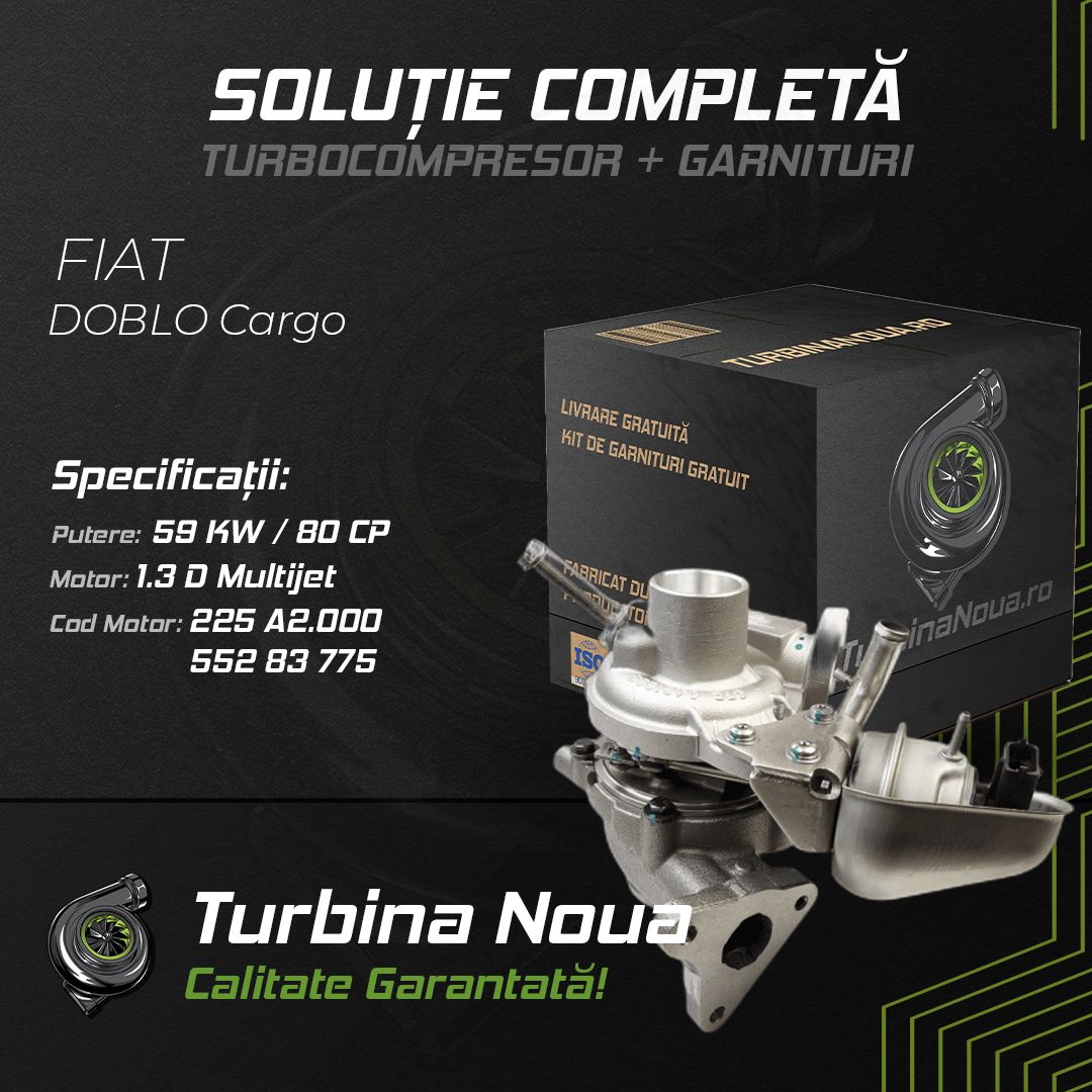 Turbina FIAT DOBLO Cargo 1.3 D Multijet 59 KW / 80 CP Noua - Image 2
