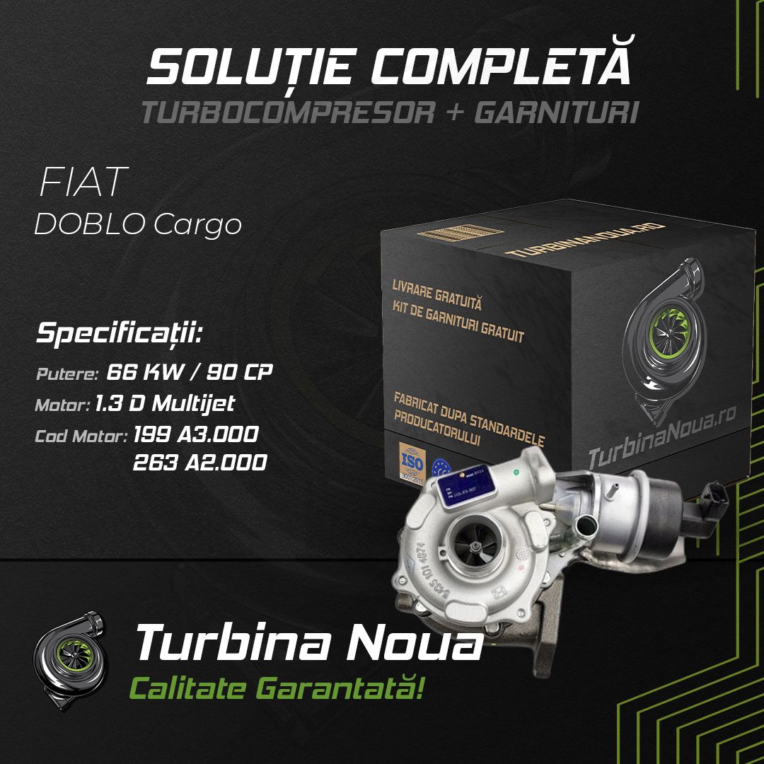 Turbina FIAT DOBLO Cargo 1.3 D Multijet 66 KW / 90 CP Noua - Image 2