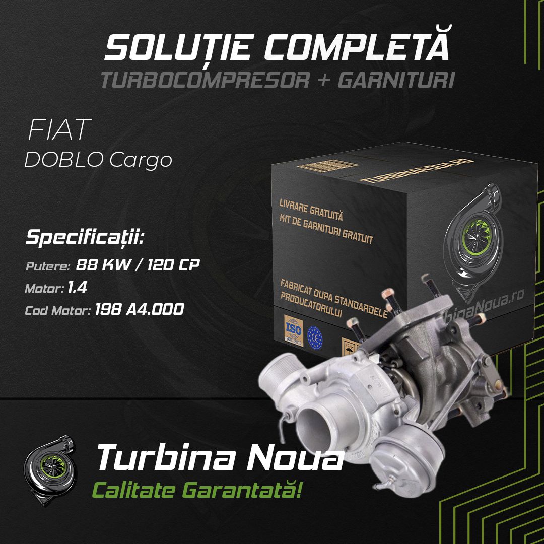 Turbina FIAT DOBLO Cargo 1.4 88 KW / 120 CP Noua - Image 2