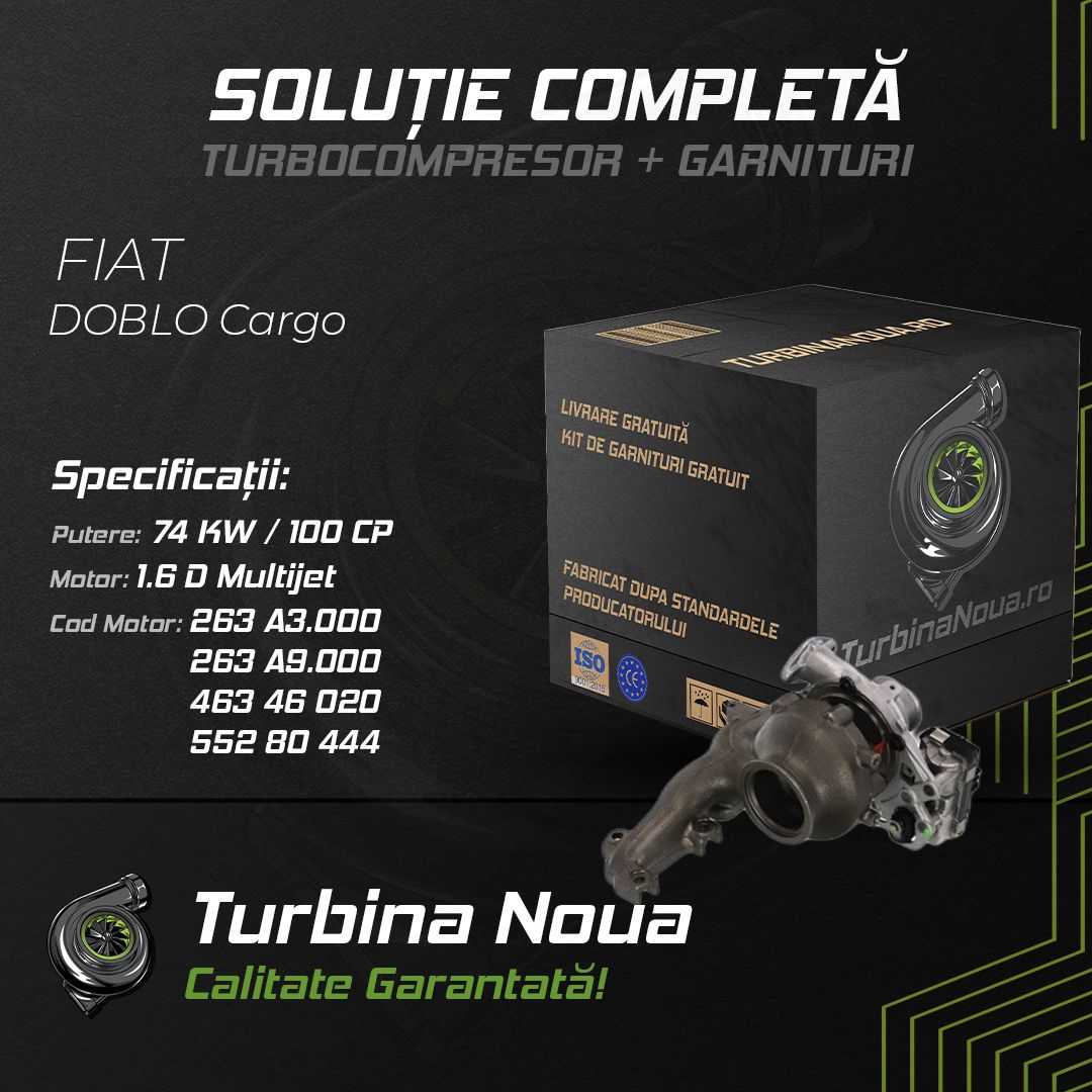 Turbina FIAT DOBLO Cargo 1.6 D Multijet 74 KW / 100 CP Noua - Image 2