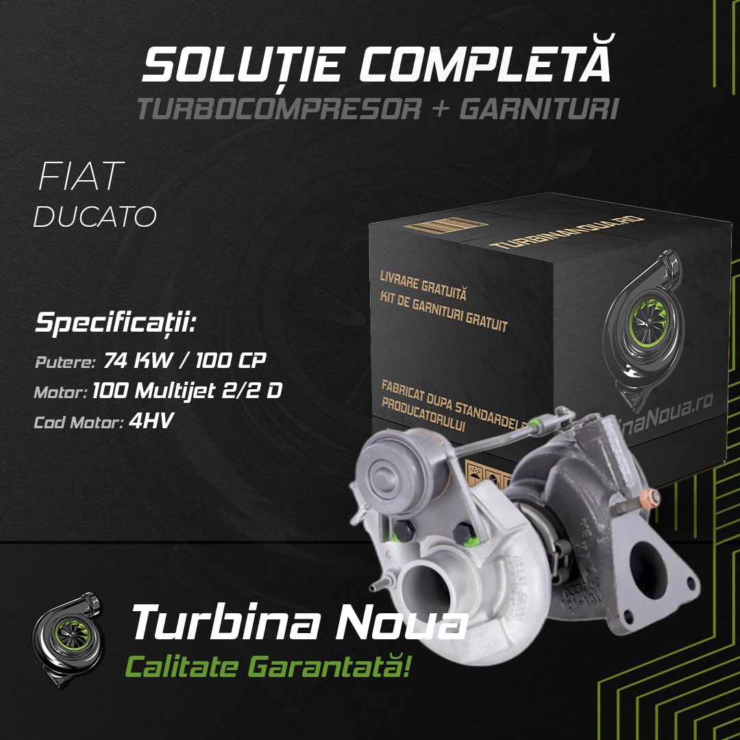 Turbina FIAT DUCATO 100 Multijet 2;2 D 74 KW / 100 CP Noua - Image 2