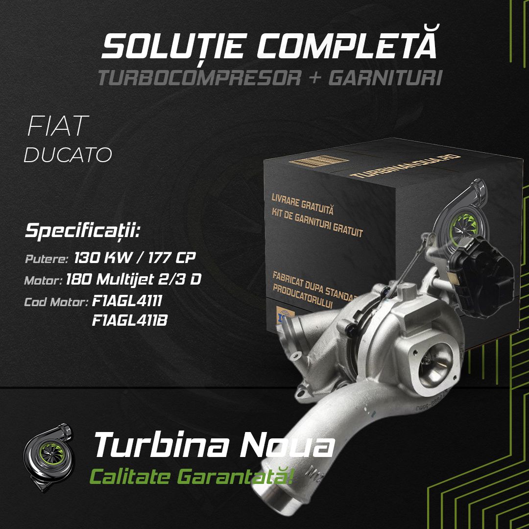 Turbina FIAT DUCATO 180 Multijet 2;3 D 130 KW / 177 CP Noua - Image 2