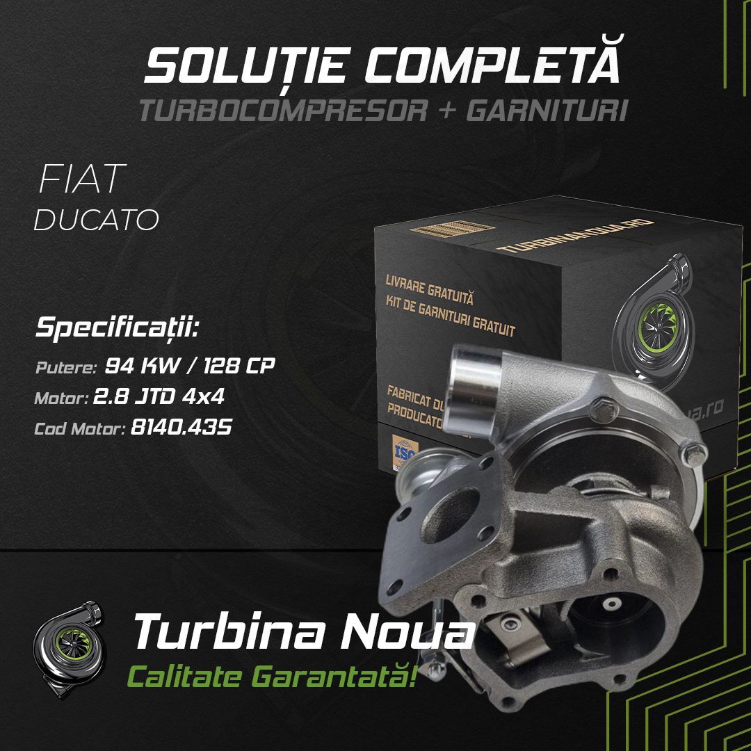 Turbina FIAT DUCATO 2.8 JTD 4x4 94 KW / 128 CP Noua - Image 2