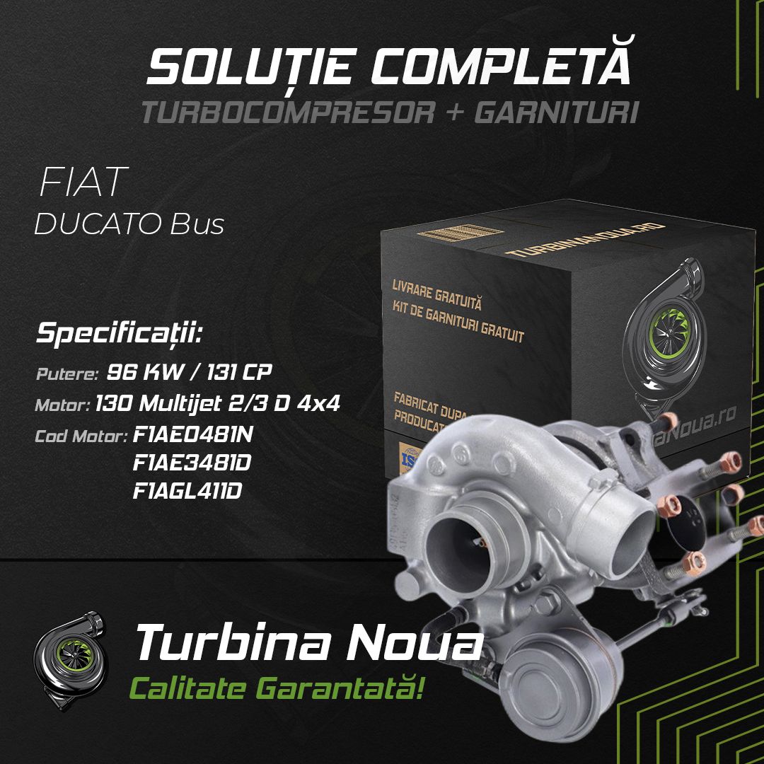 Turbina FIAT DUCATO Bus 130 Multijet 2;3 D 4x4 96 KW / 131 CP Noua - Image 2