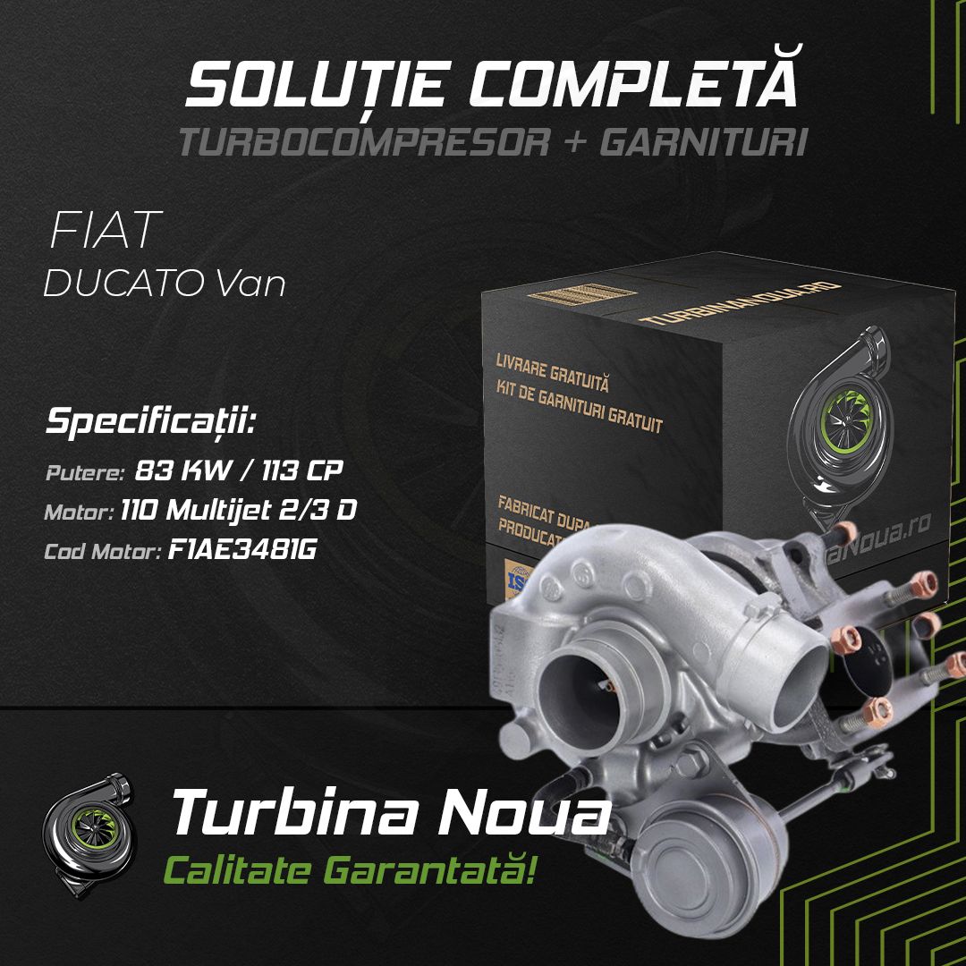 Turbina FIAT DUCATO Van 110 Multijet 2;3 D 83 KW / 113 CP Noua - Image 2