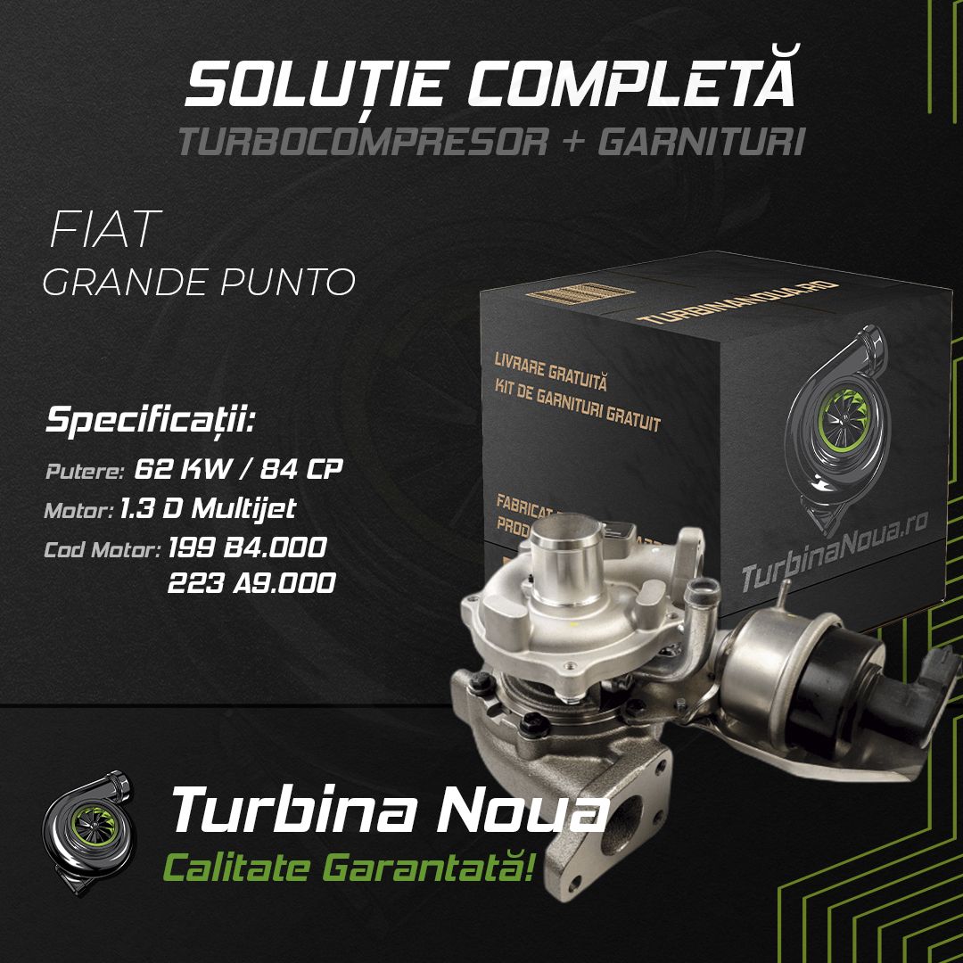 Turbina FIAT GRANDE PUNTO 1.3 D Multijet 62 KW / 84 CP Noua - Image 2