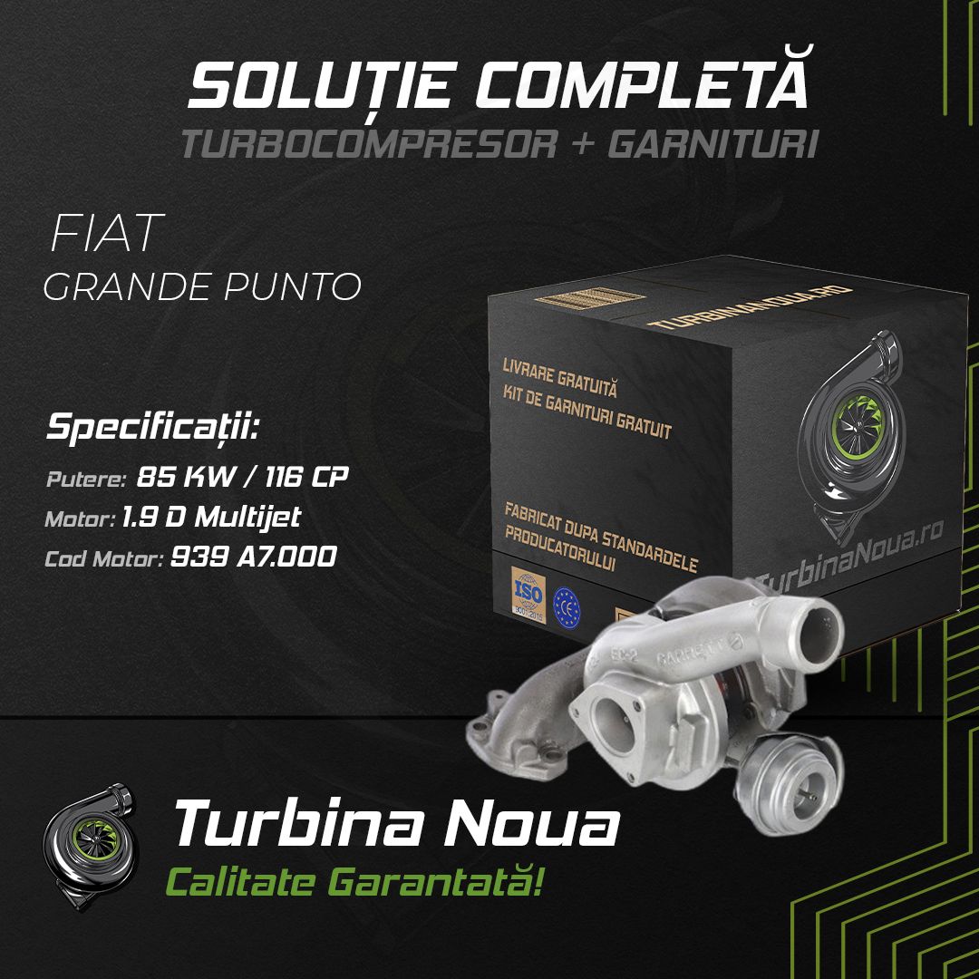 Turbina FIAT GRANDE PUNTO 1.9 D Multijet 85 KW / 116 CP Noua - Image 2