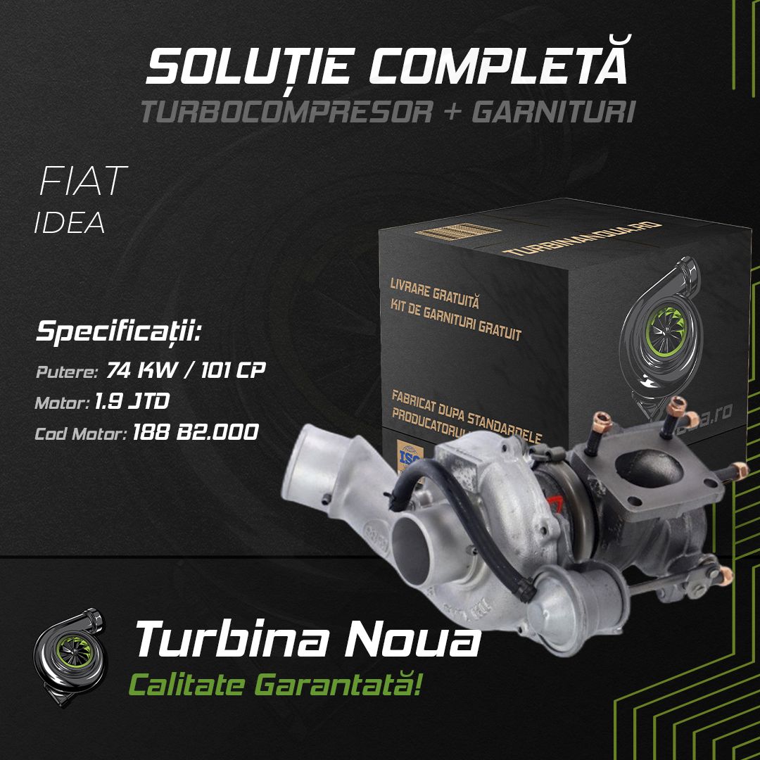 Turbina FIAT IDEA 1.9 JTD 74 KW / 101 CP Noua - Image 2