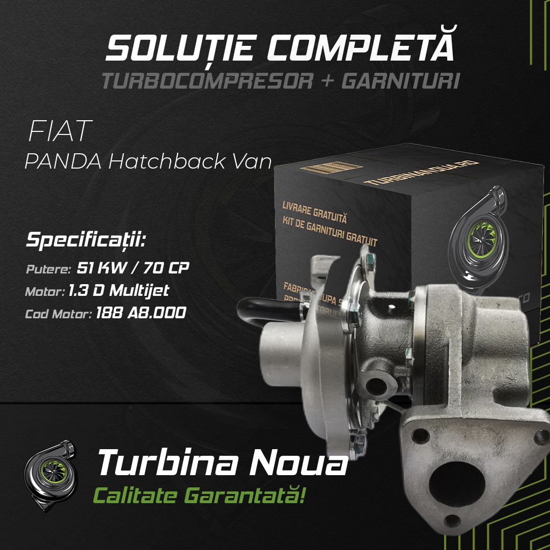 Turbina FIAT PANDA Hatchback Van 1.3 D Multijet 51 KW / 70 CP Noua - Image 2