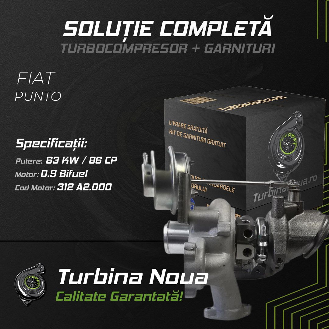 Turbina FIAT PUNTO 0.9 Bifuel 63 KW / 86 CP Noua - Image 2