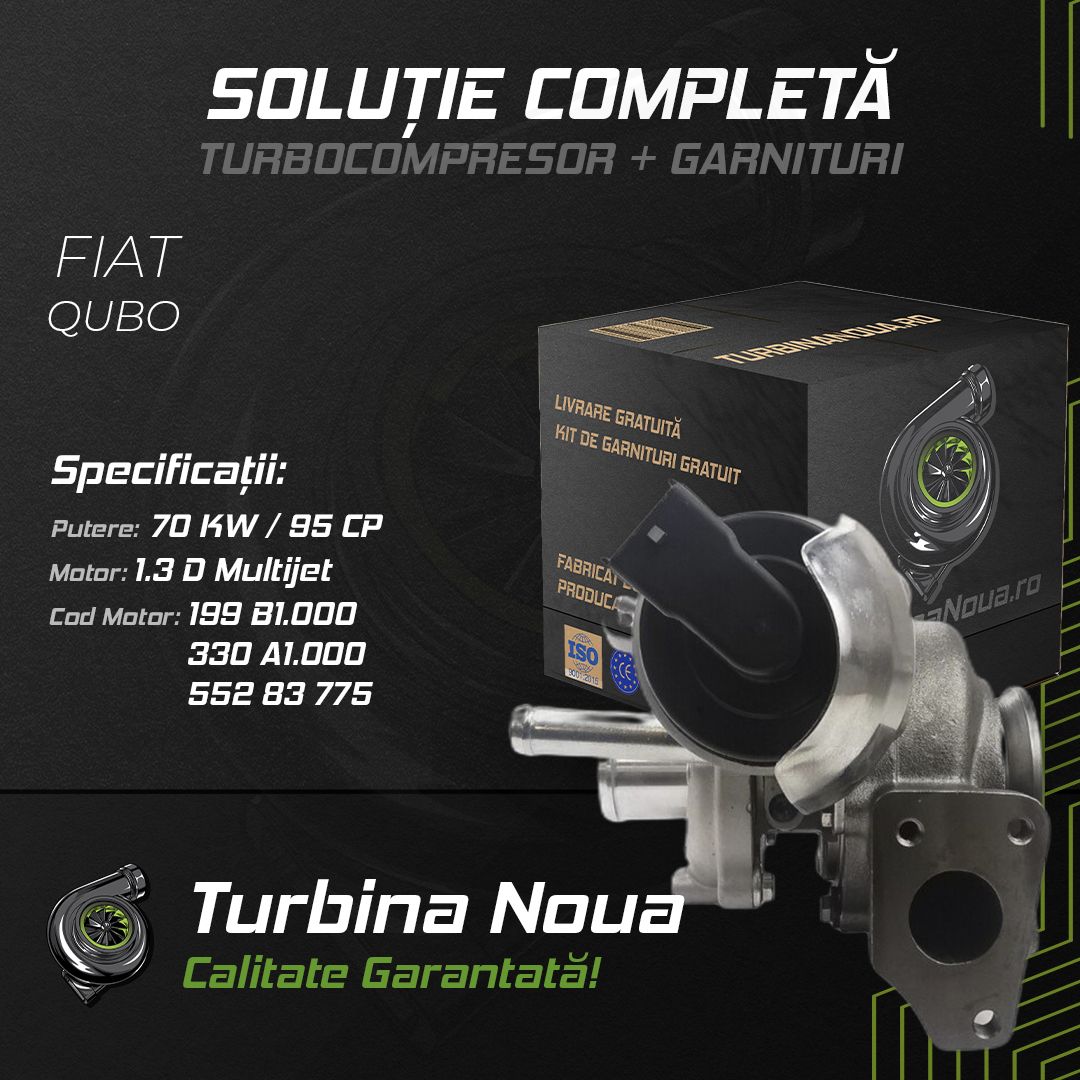 Turbina FIAT QUBO 1.3 D Multijet 70 KW / 95 CP Noua - Image 2