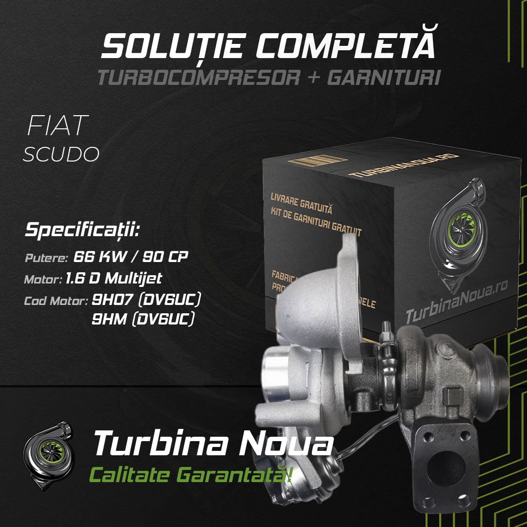Turbina FIAT SCUDO 1.6 D Multijet 66 KW / 90 CP Noua - Image 2
