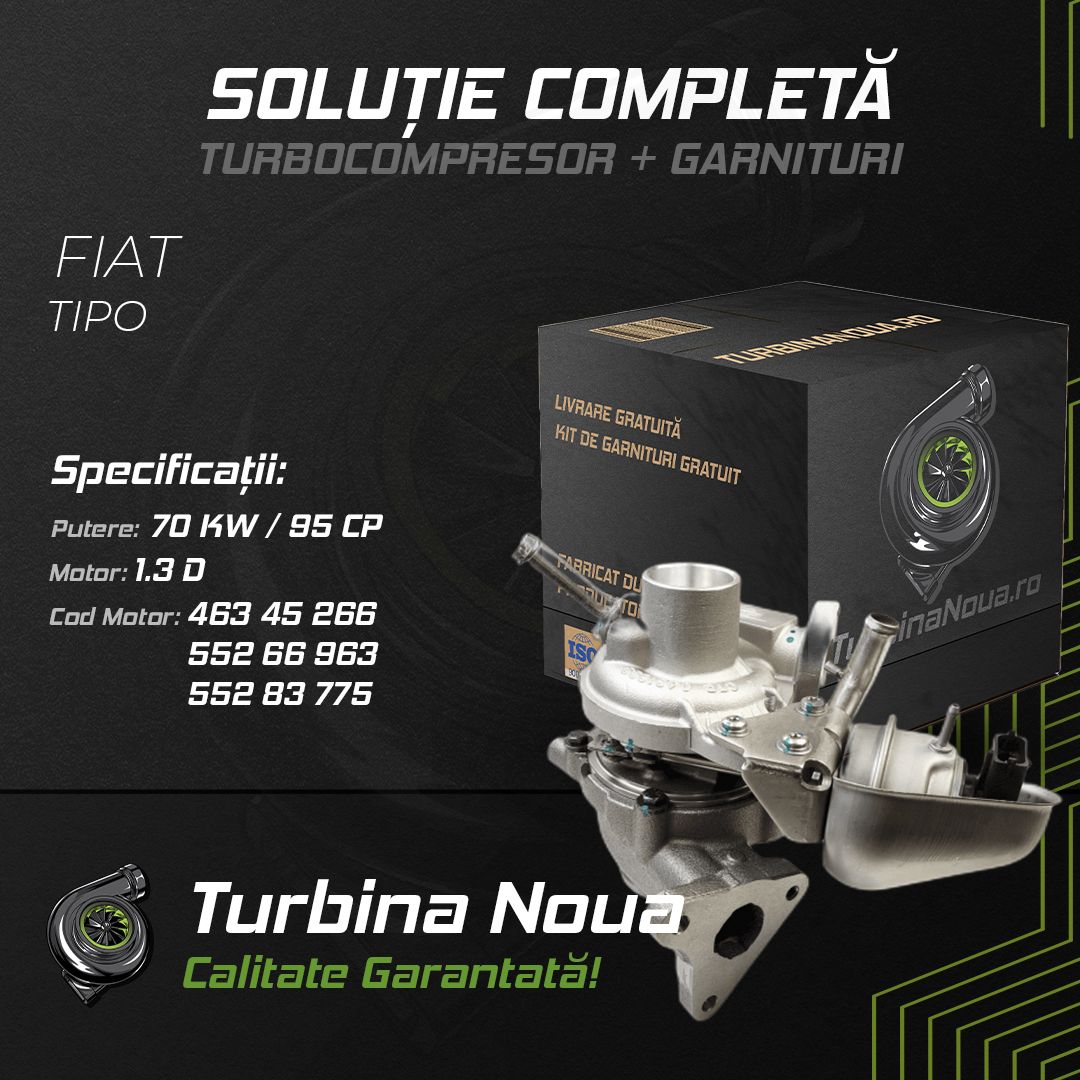 Turbina FIAT TIPO 1.3 D 70 KW / 95 CP Noua - Image 2