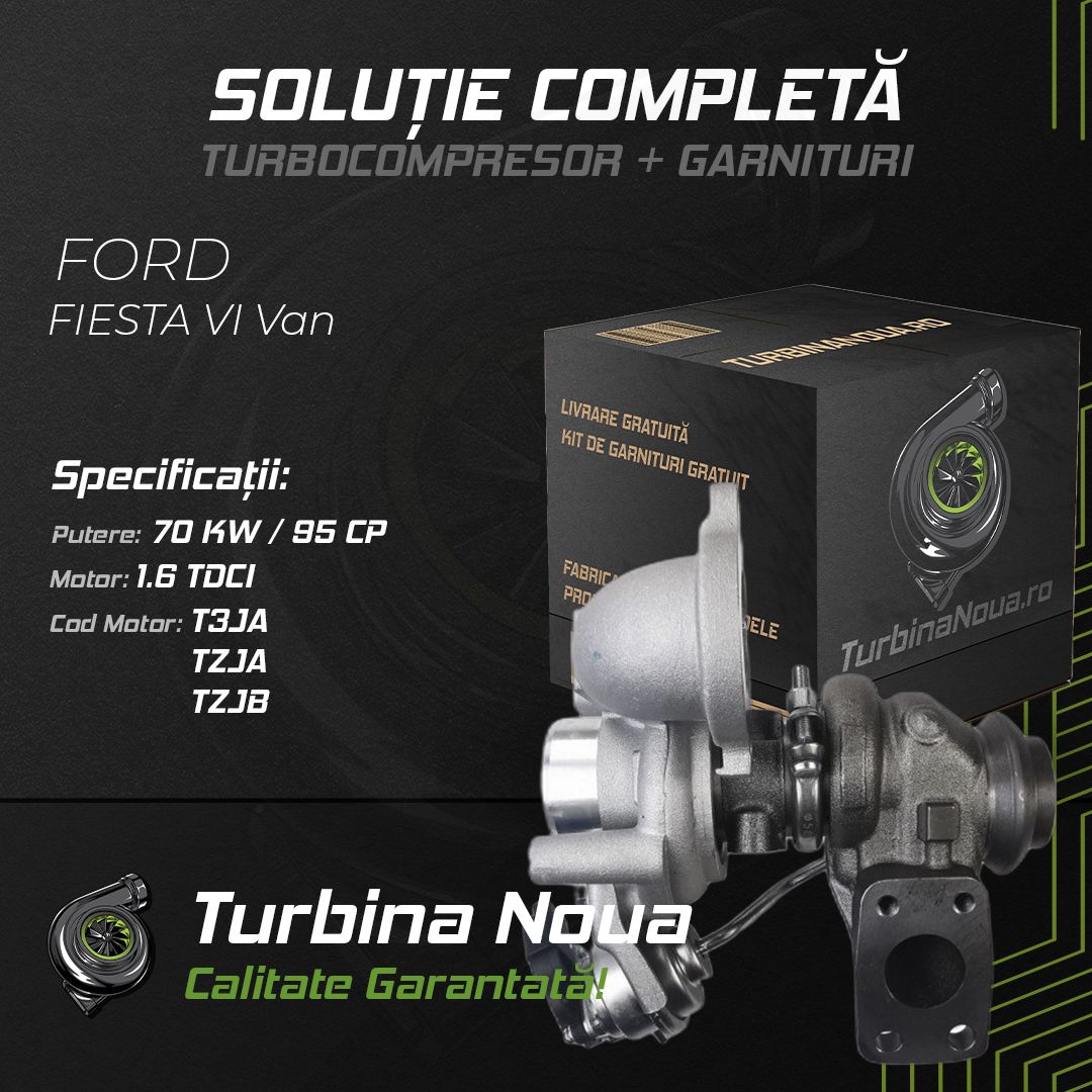 Turbina FORD FIESTA VI Van 1.6 TDCi 70 KW / 95 CP Noua - Image 2