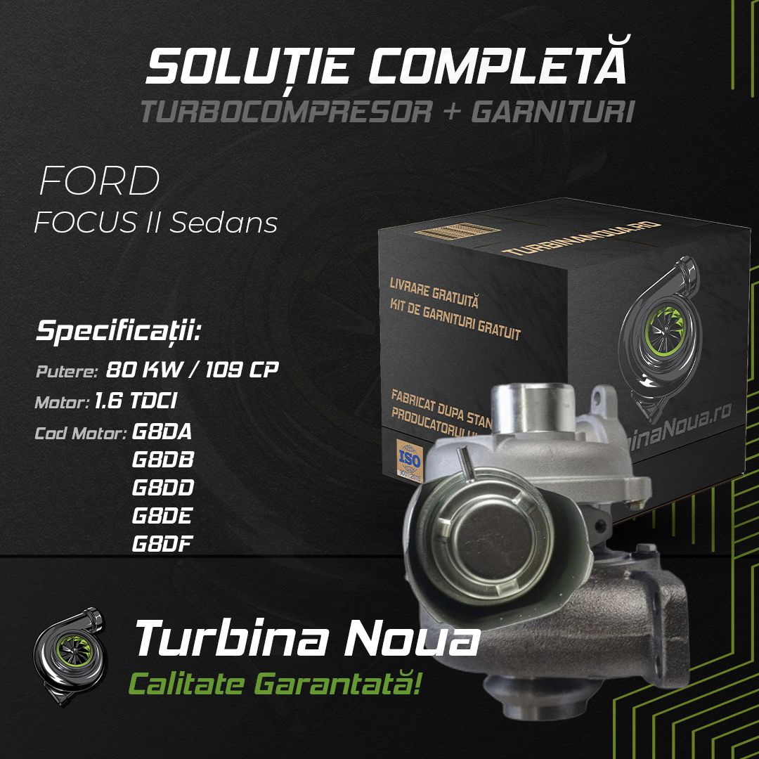 Turbina FORD FOCUS II Sedans 1.6 TDCi 80 KW / 109 CP Noua - Image 2