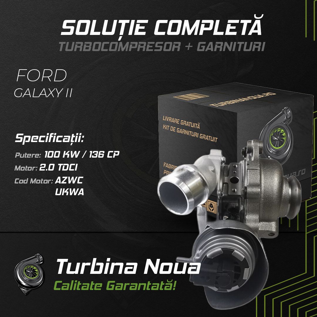 Turbina FORD GALAXY II 2.0 TDCi 100 KW / 136 CP Noua - Image 2