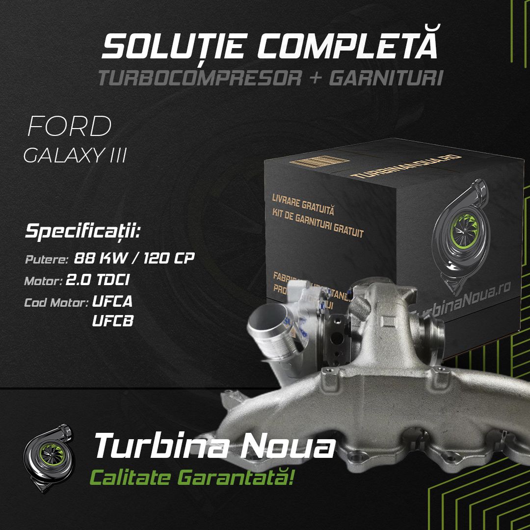 Turbina FORD GALAXY III 2.0 TDCi 88 KW / 120 CP Noua - Image 2