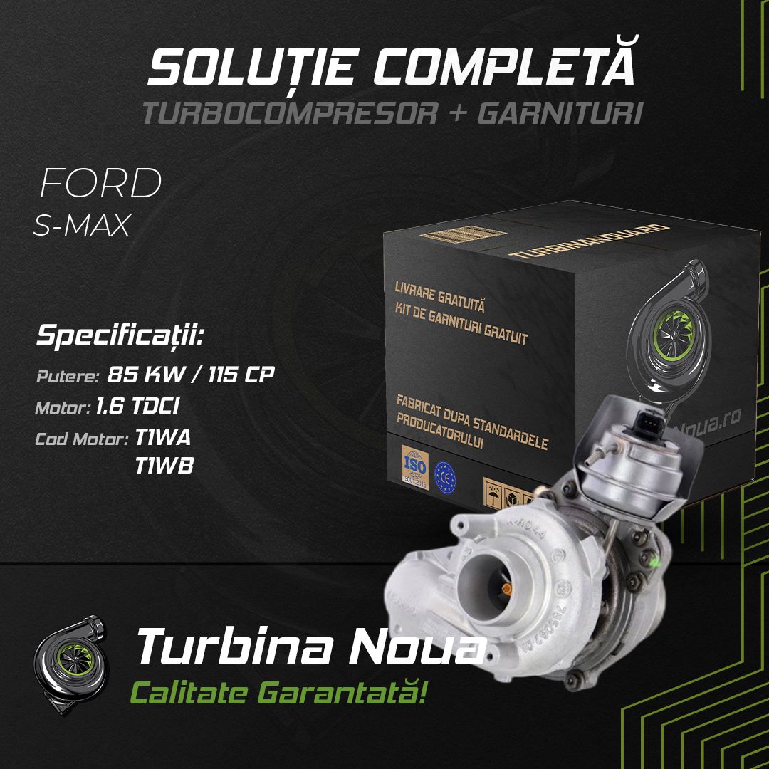 Turbina FORD S-MAX 1.6 TDCi 85 KW / 115 CP Noua - Image 2