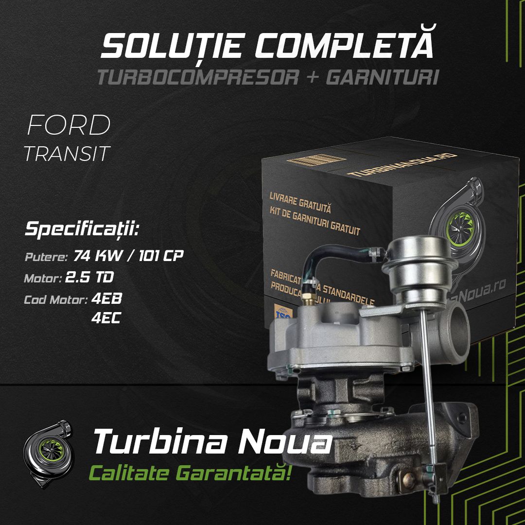 Turbina FORD TRANSIT 2.5 TD 74 KW / 101 CP Noua - Image 2