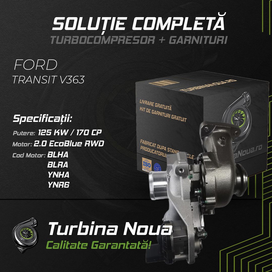 Turbina FORD TRANSIT V363 2.0 EcoBlue RWD 125 KW / 170 CP Noua - Image 2