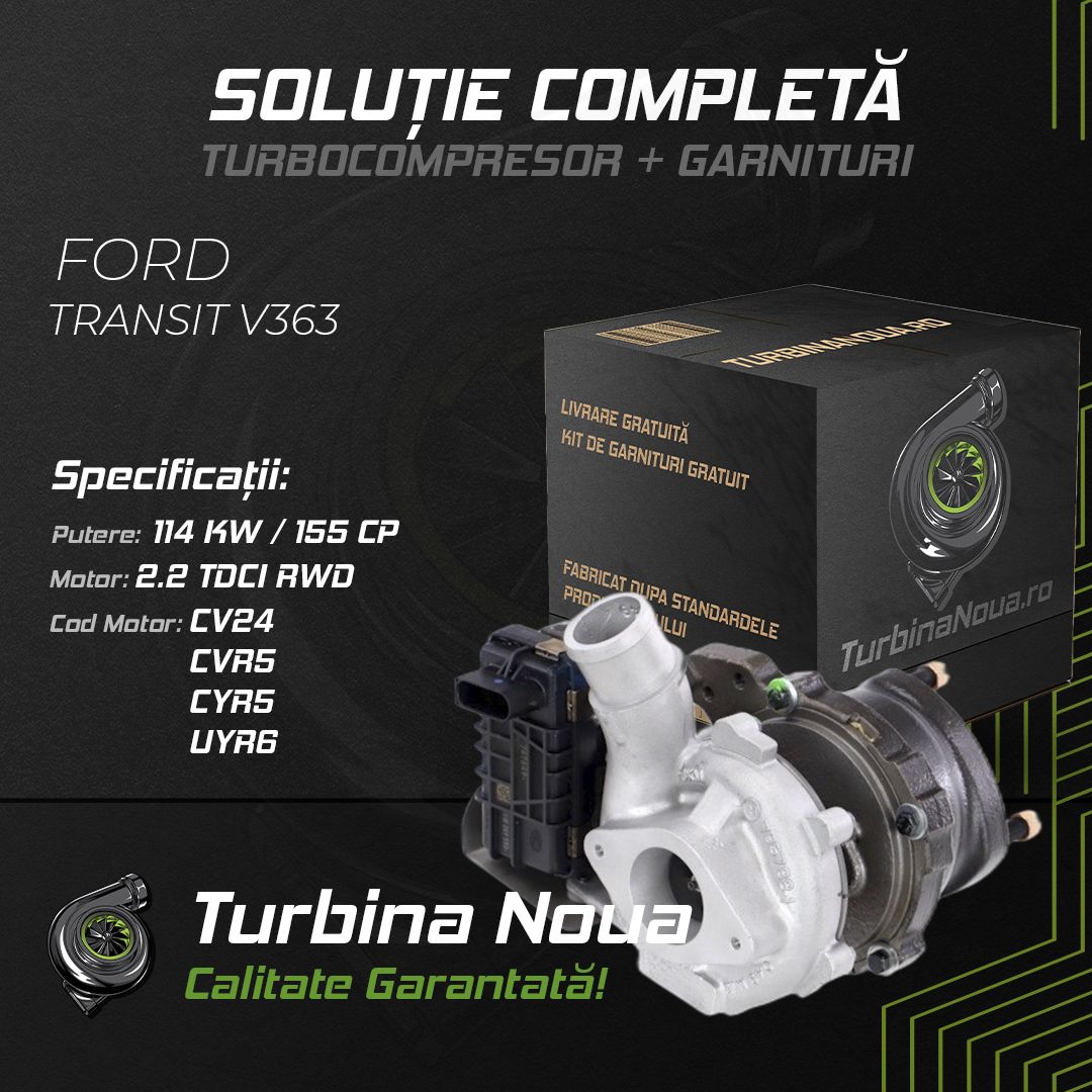 Turbina FORD TRANSIT V363 2.2 TDCi RWD 114 KW / 155 CP Noua - Image 2