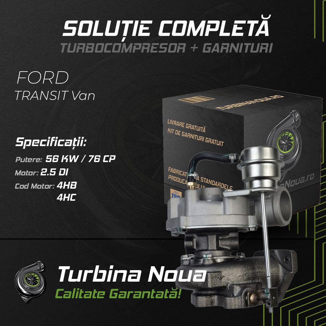 Turbina FORD TRANSIT Van 2.5 DI 56 KW / 76 CP Noua - Image 2