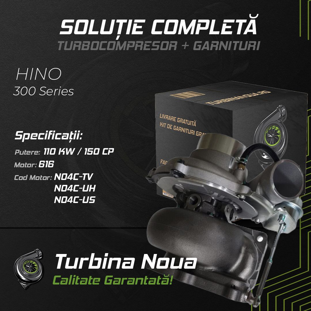 Turbina HINO 300 Series 616 110 KW / 150 CP Noua - Image 2