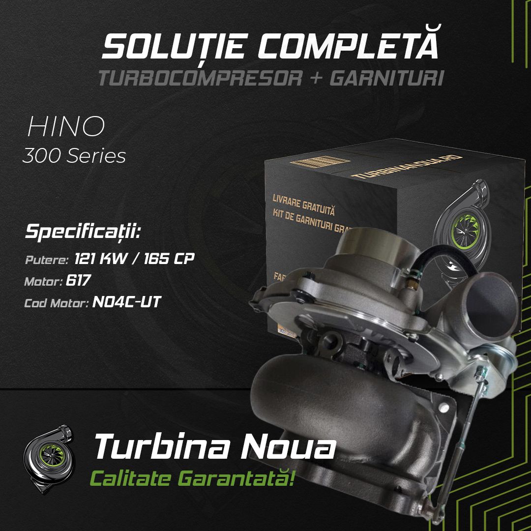Turbina HINO 300 Series 617 121 KW / 165 CP Noua - Image 2