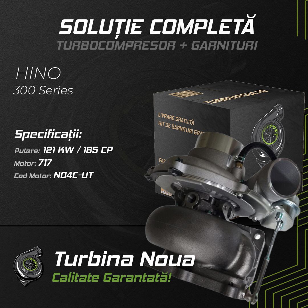 Turbina HINO 300 Series 717 121 KW / 165 CP Noua - Image 2