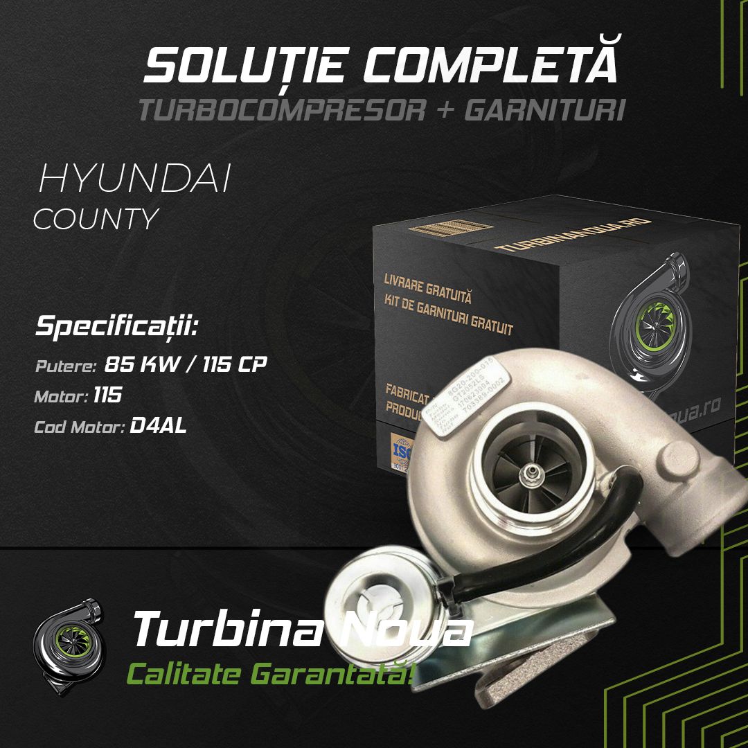 Turbina HYUNDAI COUNTY 115 85 KW / 115 CP Noua - Image 2