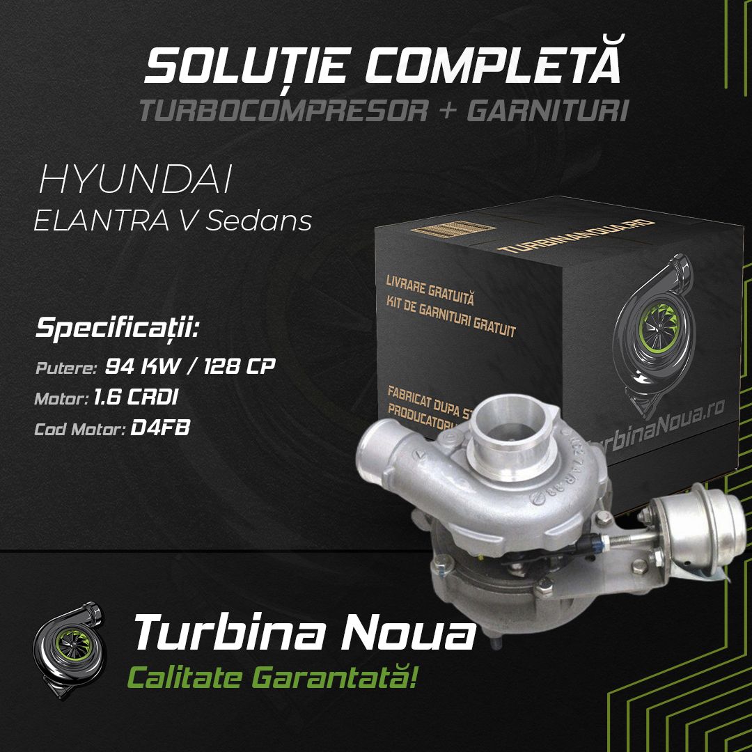 Turbina HYUNDAI ELANTRA V Sedans 1.6 CRDi 94 KW / 128 CP Noua - Image 2