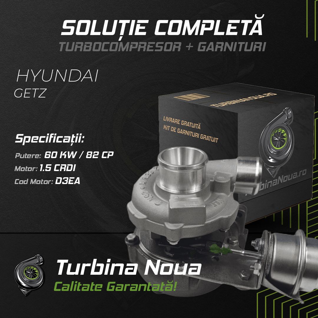 Turbina HYUNDAI GETZ 1.5 CRDi 60 KW / 82 CP Noua - Image 2