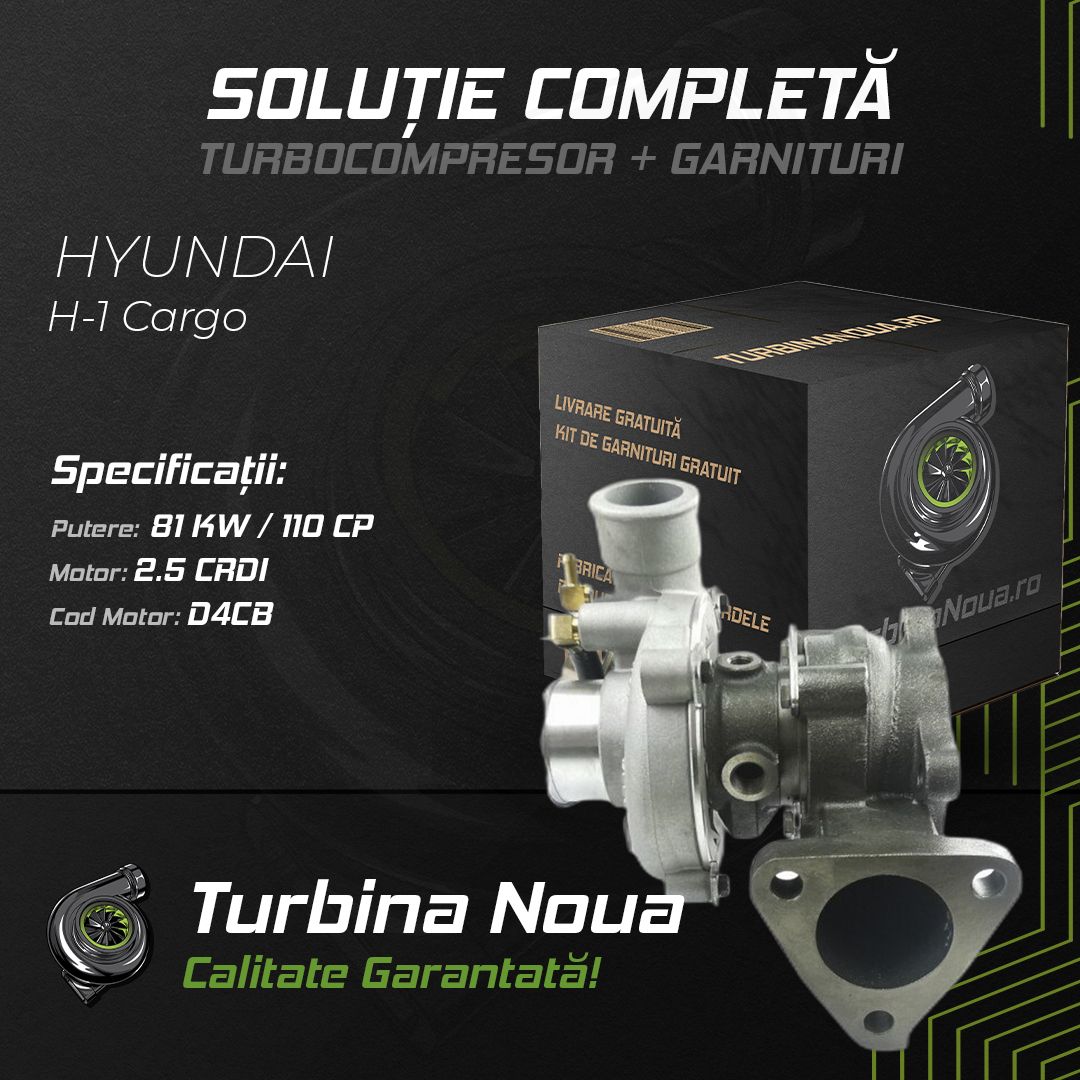 Turbina HYUNDAI H-1 Cargo 2.5 CRDi 81 KW / 110 CP Noua - Image 2