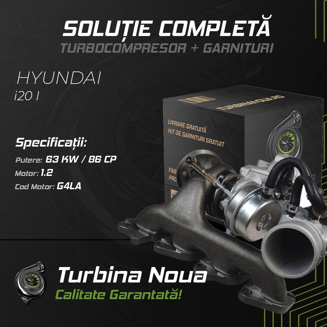 Turbina HYUNDAI i20 I 1.2 63 KW / 86 CP Noua - Image 2