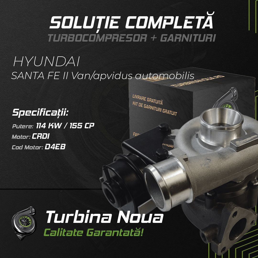 Turbina HYUNDAI SANTA FE II Van/apvidus automobilis CRDi 114 KW / 155 CP Noua - Image 2