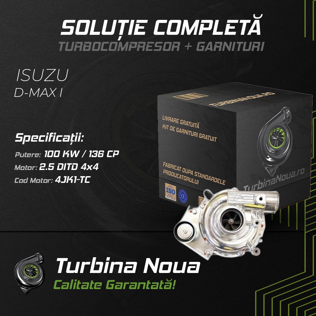 Turbina ISUZU D-MAX I 2.5 DiTD 4x4 100 KW / 136 CP Noua - Image 2