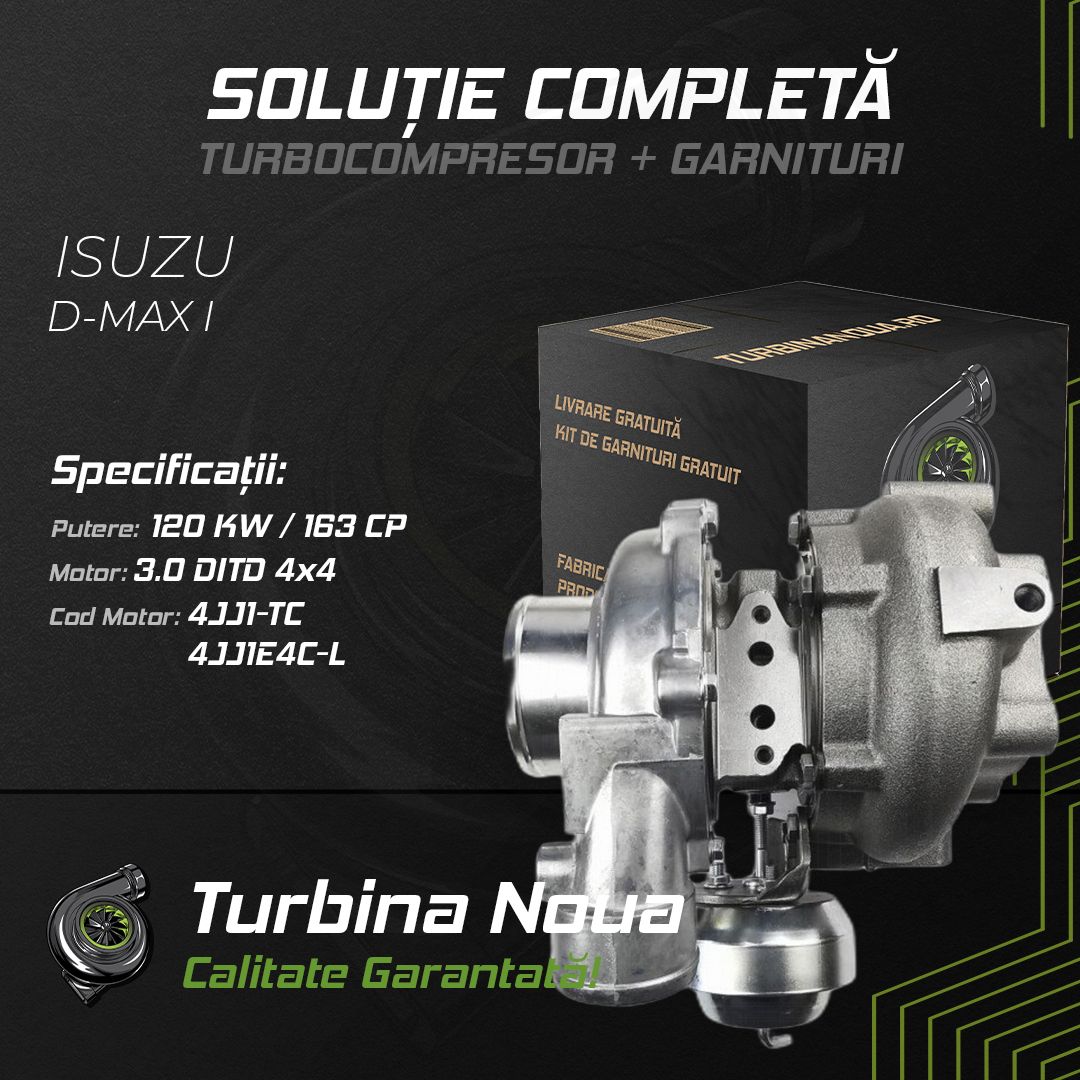 Turbina ISUZU D-MAX I 3.0 DiTD 4x4 120 KW / 163 CP Noua - Image 2