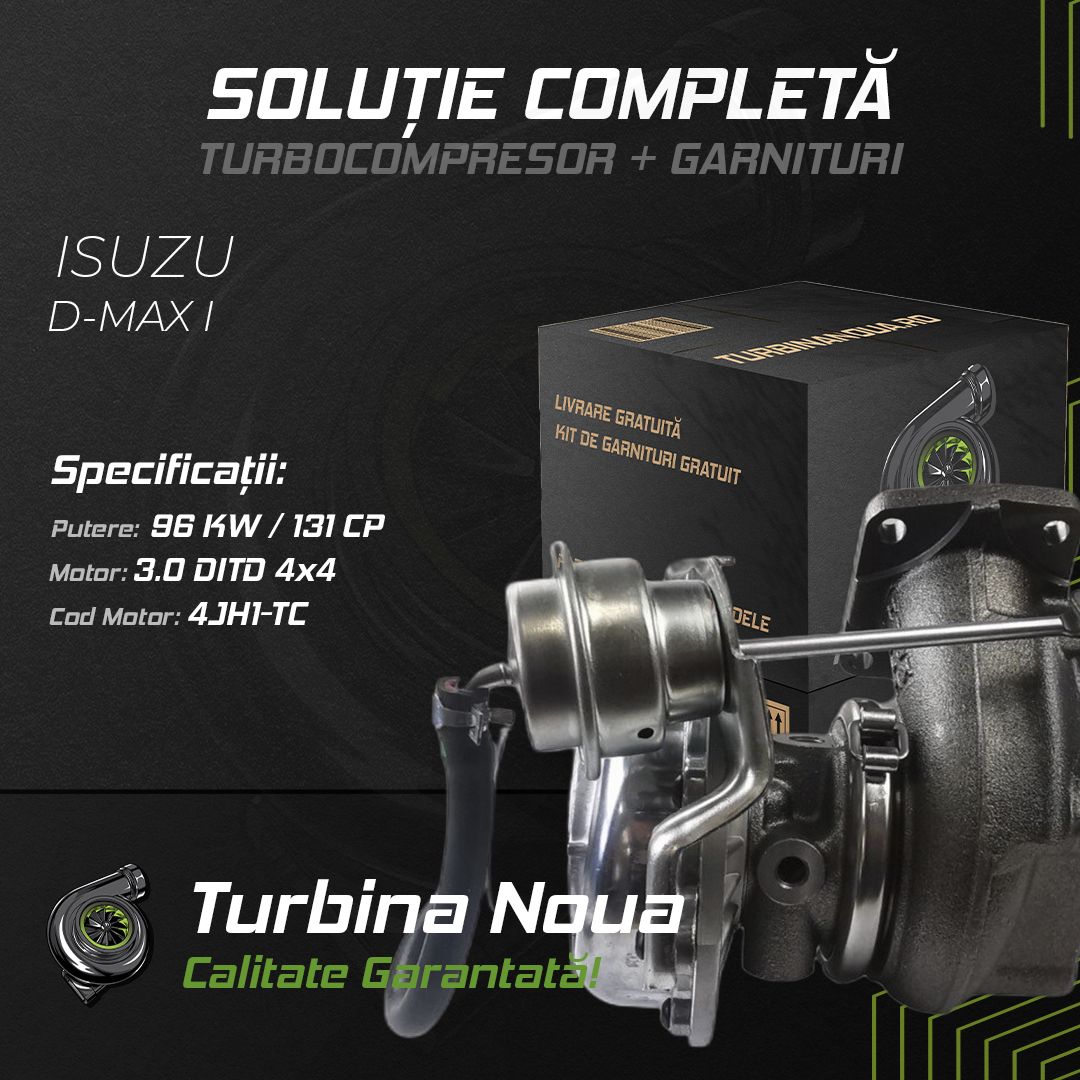 Turbina ISUZU D-MAX I 3.0 DiTD 4x4 96 KW / 131 CP Noua - Image 2