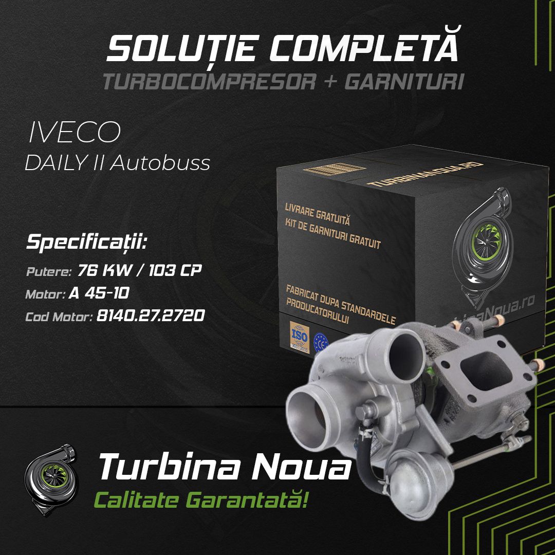 Turbina IVECO DAILY II Autobuss A 45-10 76 KW / 103 CP Noua - Image 2