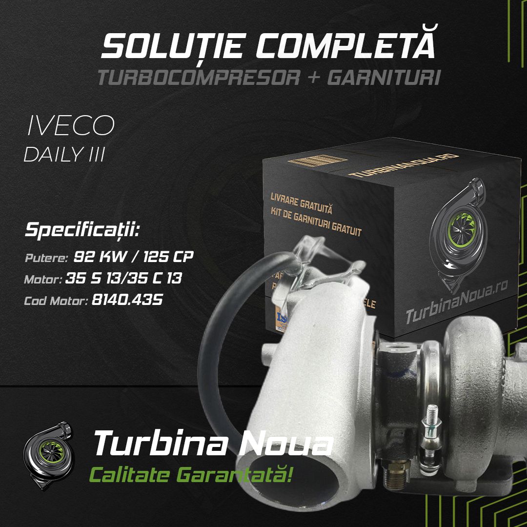 Turbina IVECO DAILY III 35 S 13;35 C 13 92 KW / 125 CP Noua - Image 2