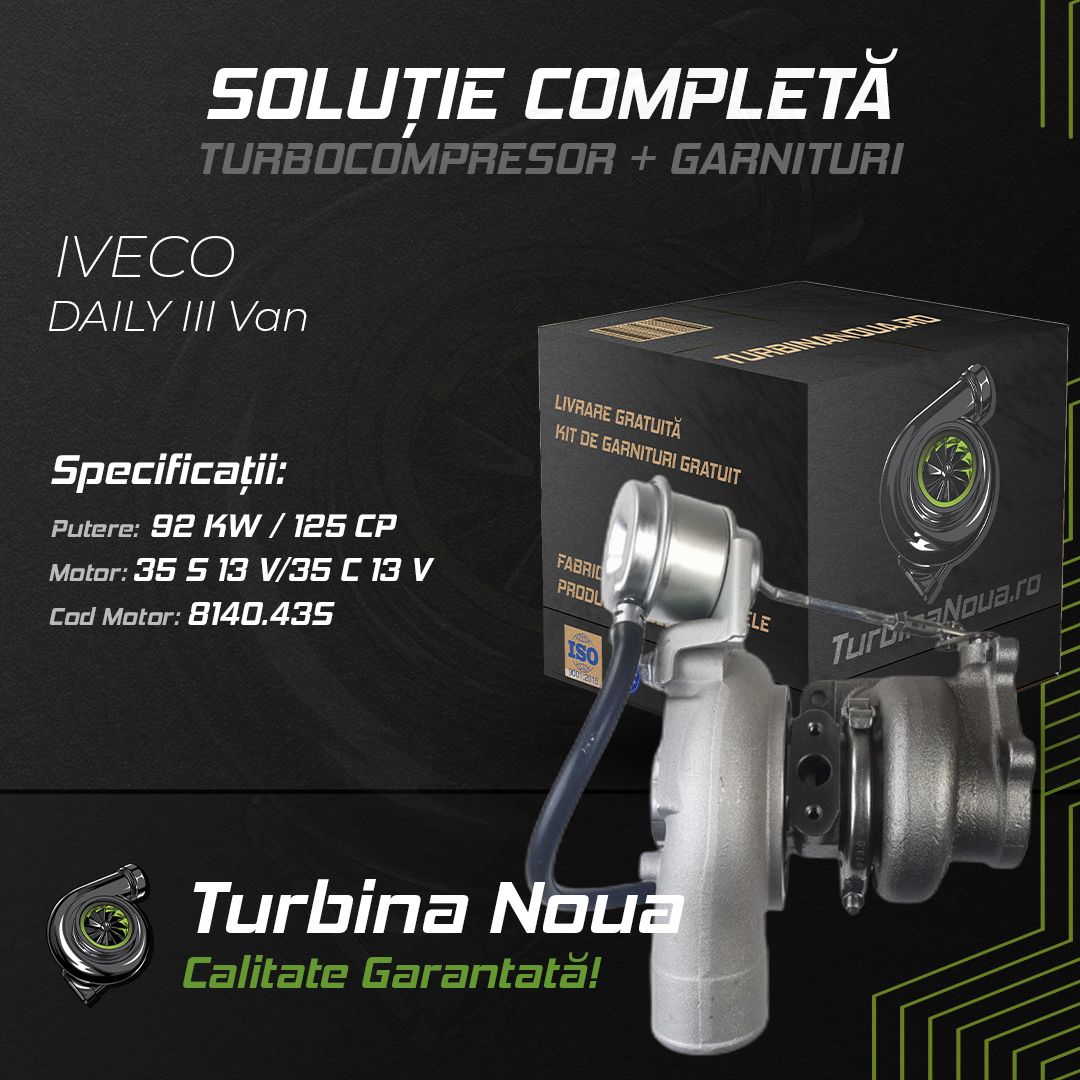 Turbina IVECO DAILY III Van 35 S 13 V;35 C 13 V 92 KW / 125 CP Noua - Image 2