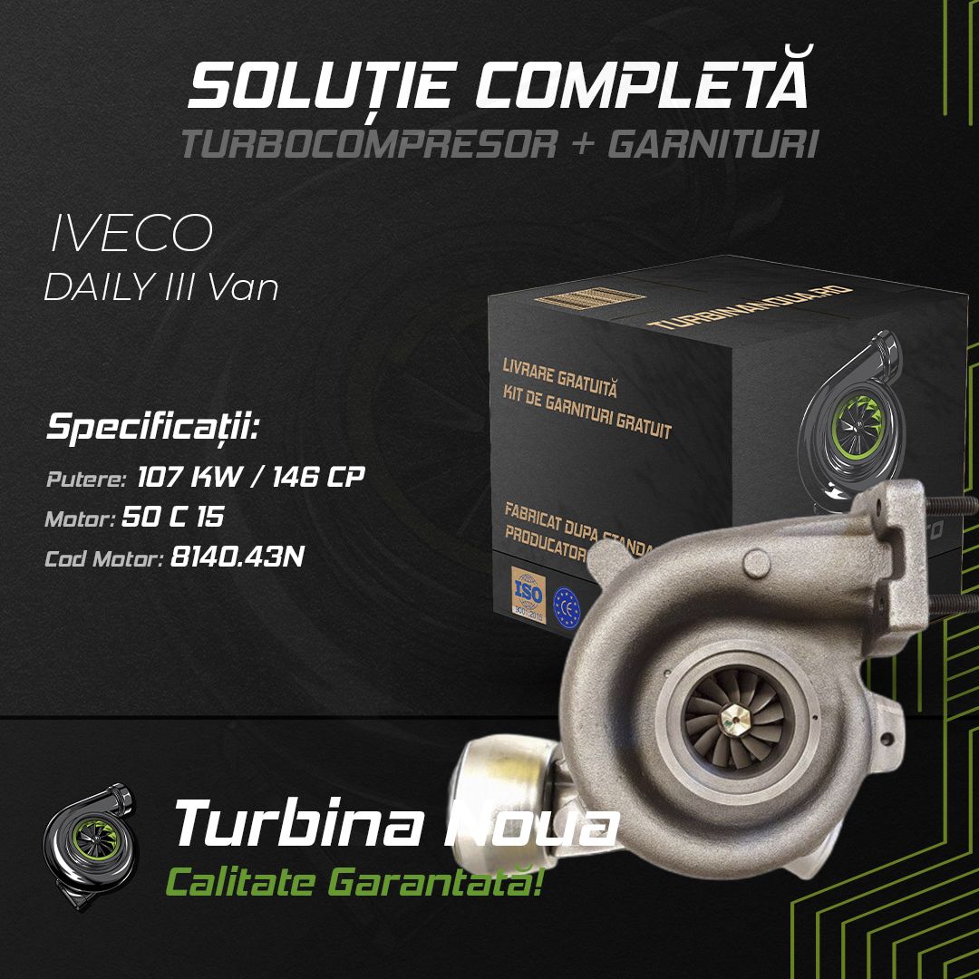 Turbina IVECO DAILY III Van 50 C 15 107 KW / 146 CP Noua - Image 2