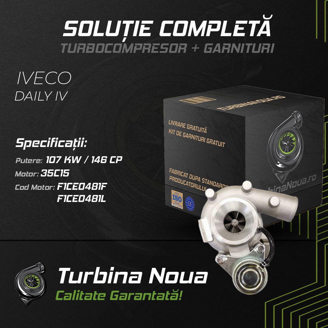 Turbina IVECO DAILY IV 35C15 107 KW / 146 CP Noua - Image 2