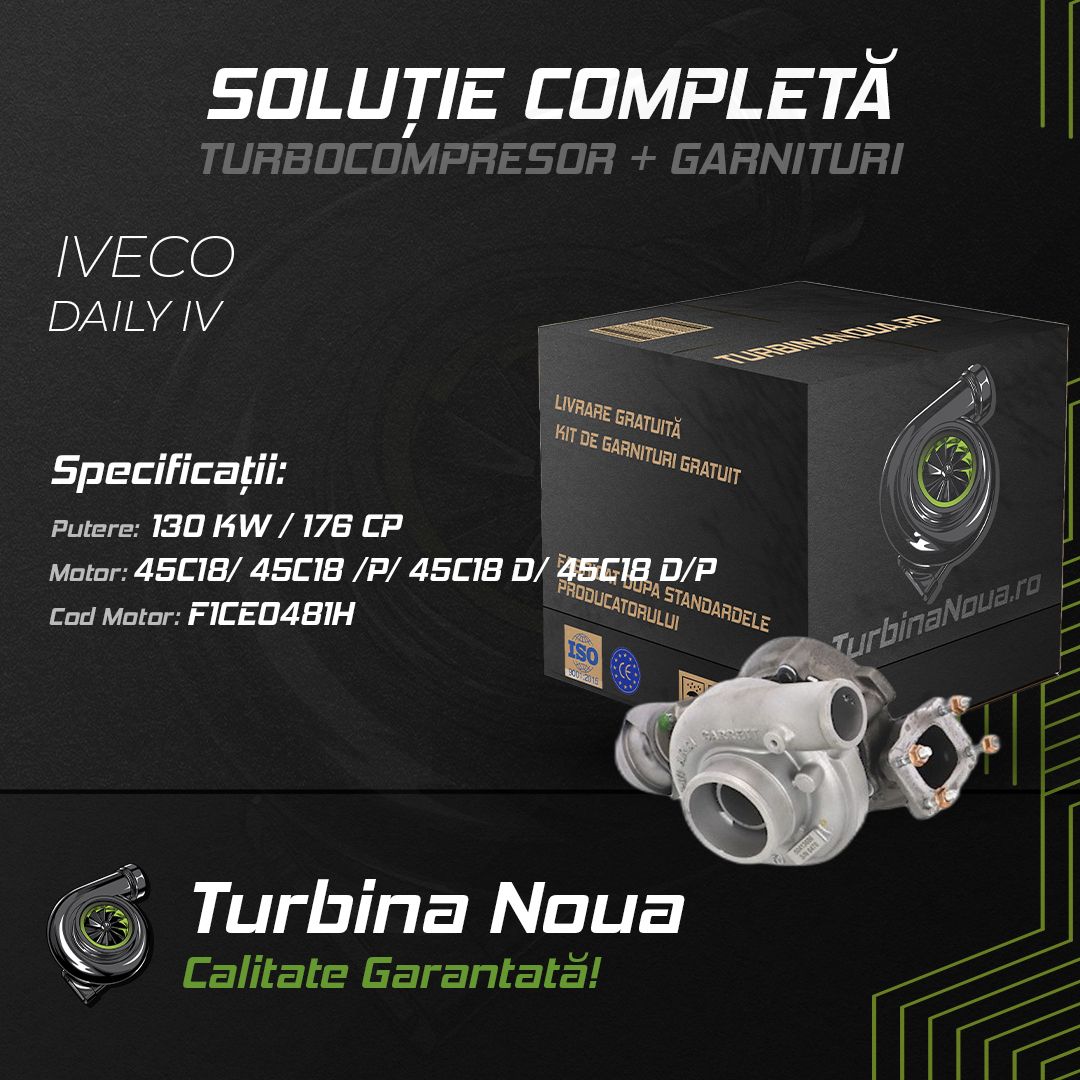 Turbina IVECO DAILY IV 45C18; 45C18 /P; 45C18 D; 45C18 D/P 130 KW / 176 CP Noua - Image 2