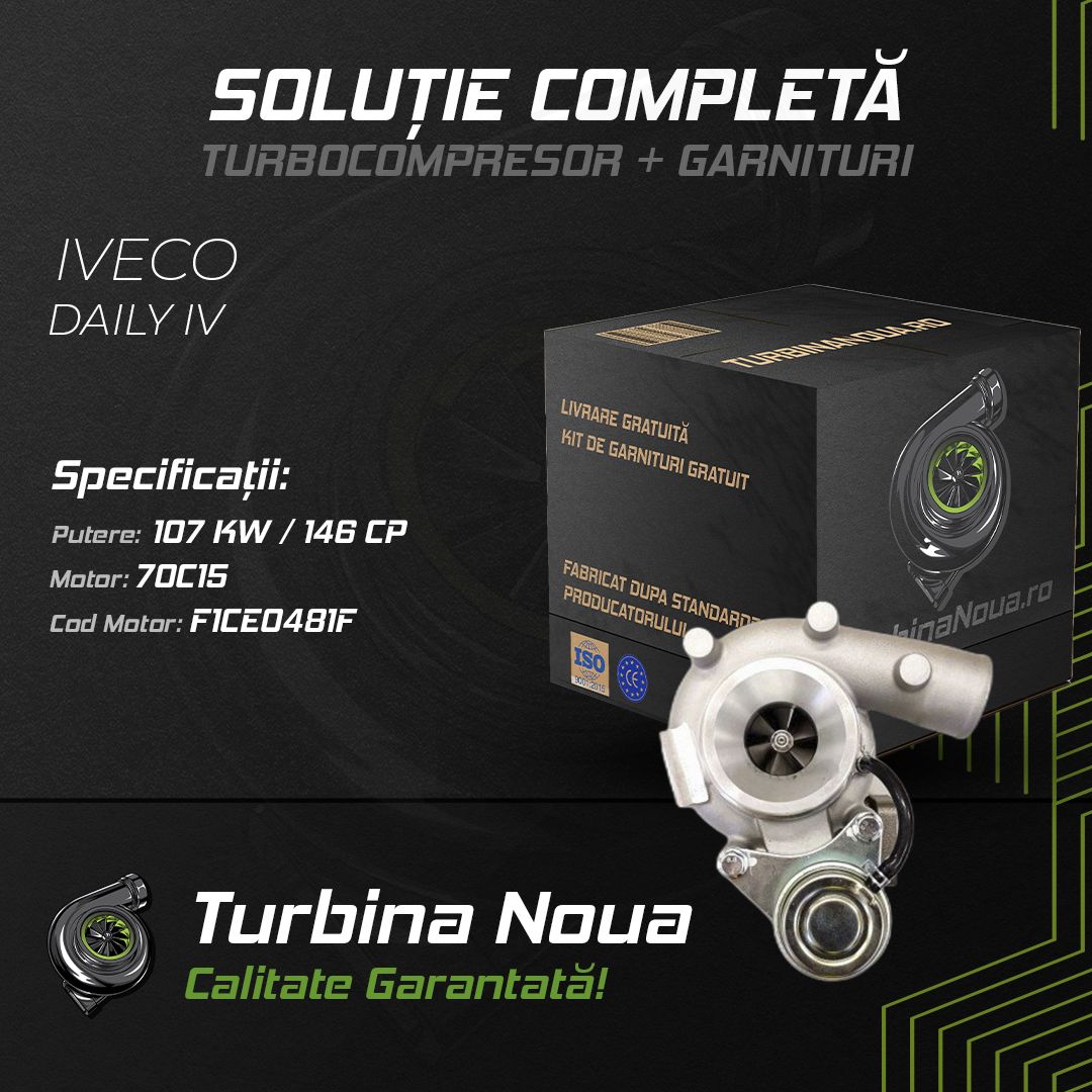 Turbina IVECO DAILY IV 70C15 107 KW / 146 CP Noua - Image 2