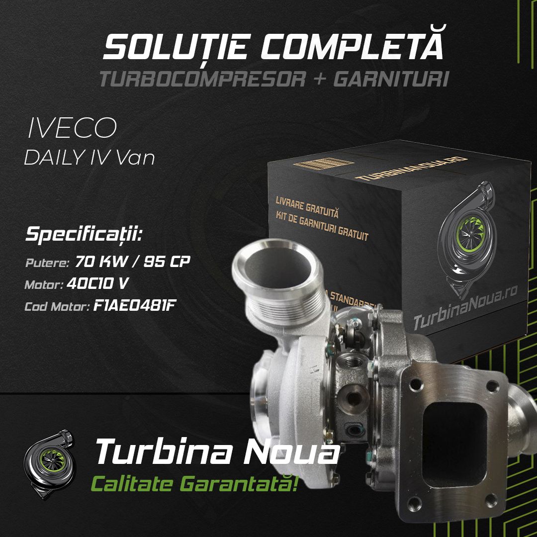 Turbina IVECO DAILY IV Van 40C10 V 70 KW / 95 CP Noua - Image 2