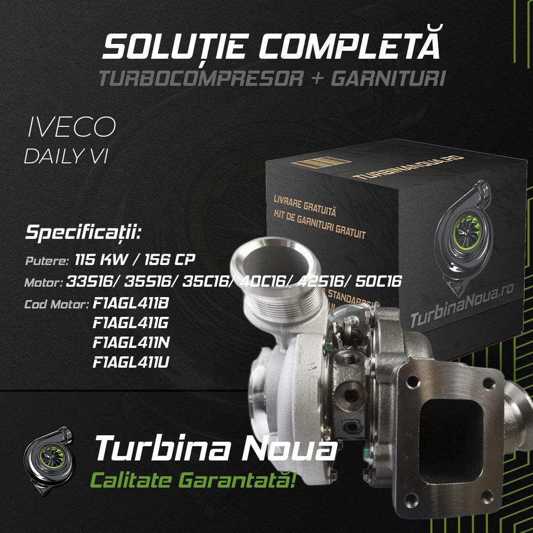 Turbina IVECO DAILY VI 33S16; 35S16; 35C16; 40C16; 42S16; 50C16 115 KW / 156 CP Noua - Image 2