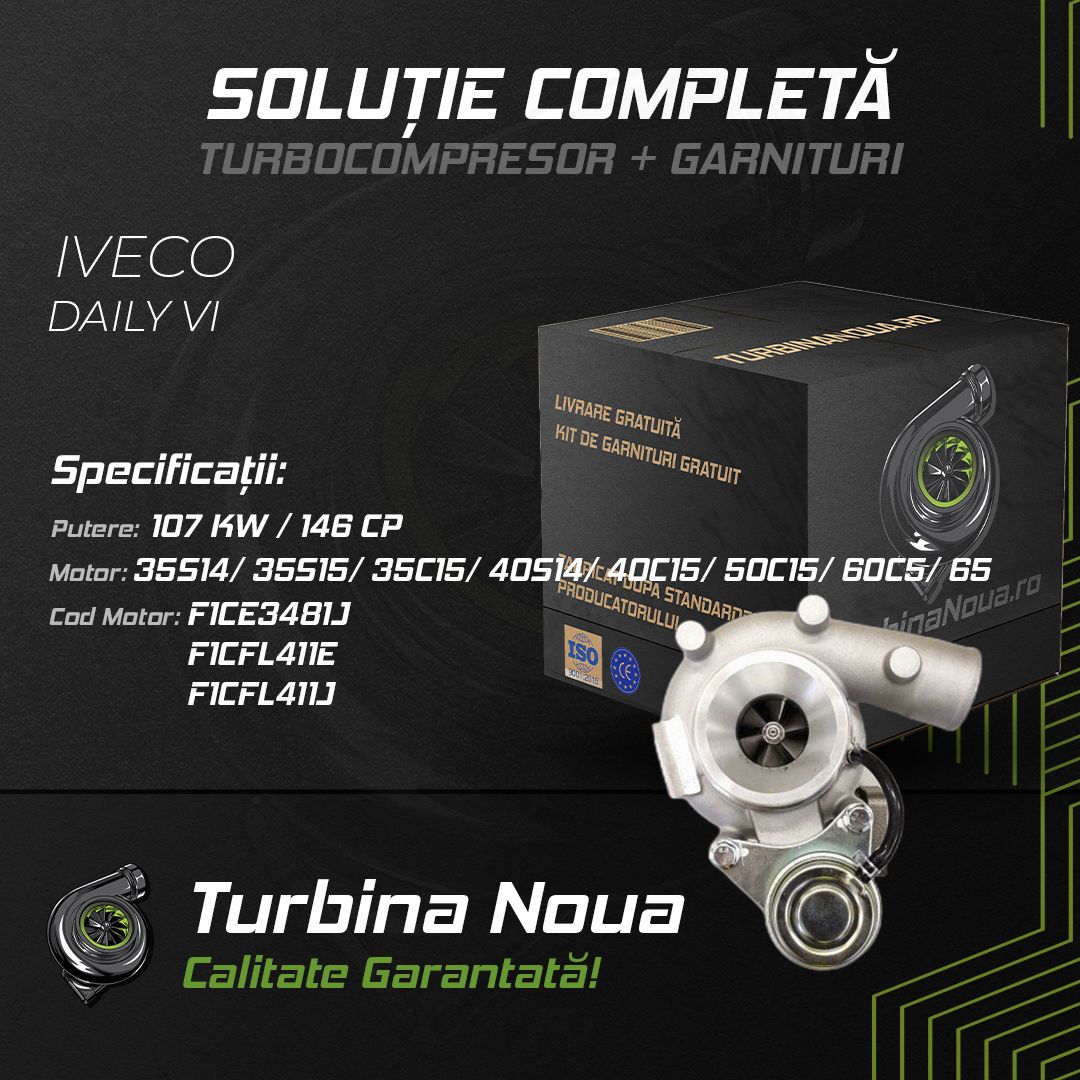 Turbina IVECO DAILY VI 35S14; 35S15; 35C15; 40S14; 40C15; 50C15; 60C5; 65 107 KW / 146 CP Noua - Image 2