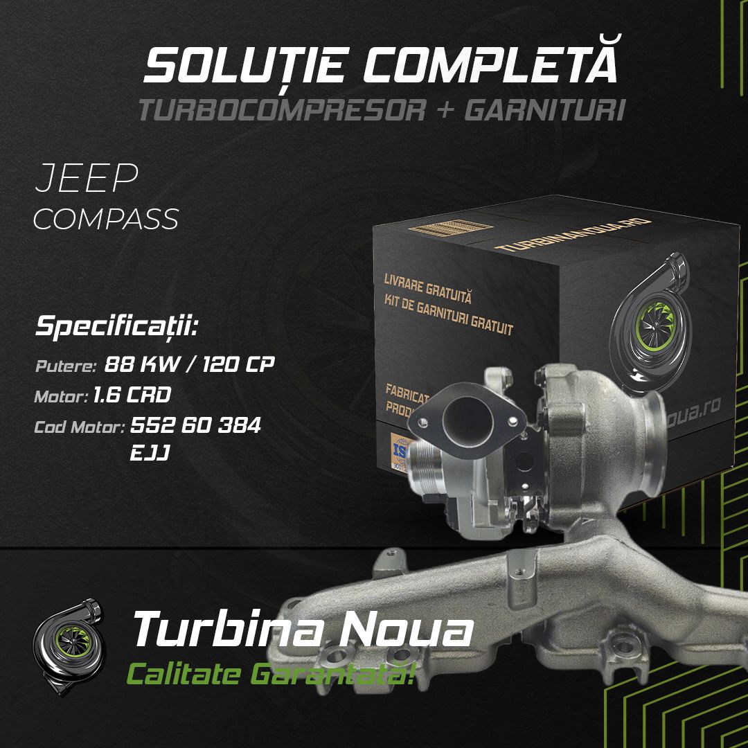 Turbina JEEP COMPASS 1.6 CRD 88 KW / 120 CP Noua - Image 2